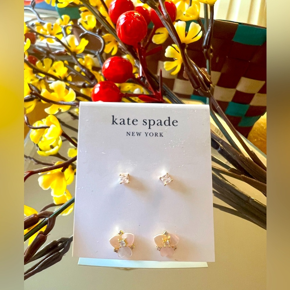 LOW START Kate Spade Precious Pansy Earrings Set